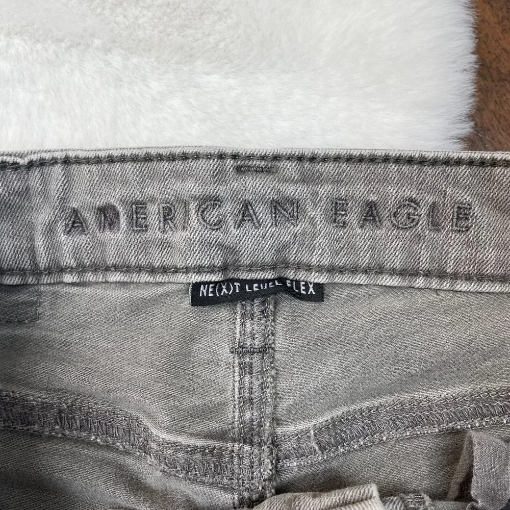 American Eagle Jeans 26x28‎ Slim Leg Gray Stretch Men's